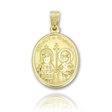 Ζυγός χρυσό 9Κ σε οβάλ σχήμα διπλής όψεως 2