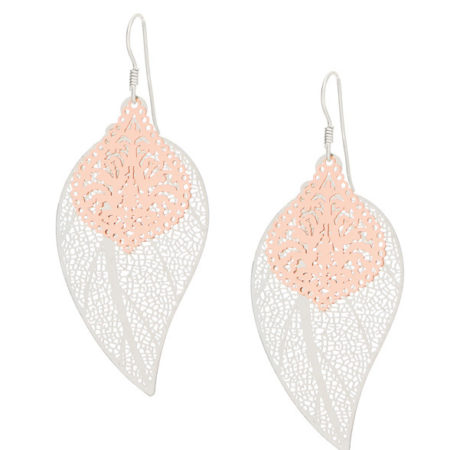 Σκουλαρίκια Με Διπλό Σχήμα Φύλλου Σχέδιο Φιλιγκρί