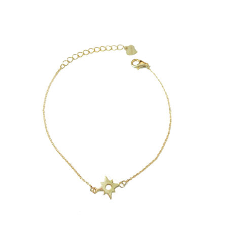 Βραχιόλι Ασημένιο Επίχρυσο Ήλιος