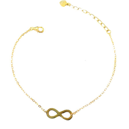 Βραχιόλι Ασημένιο Επίχρυσο Άπειρο